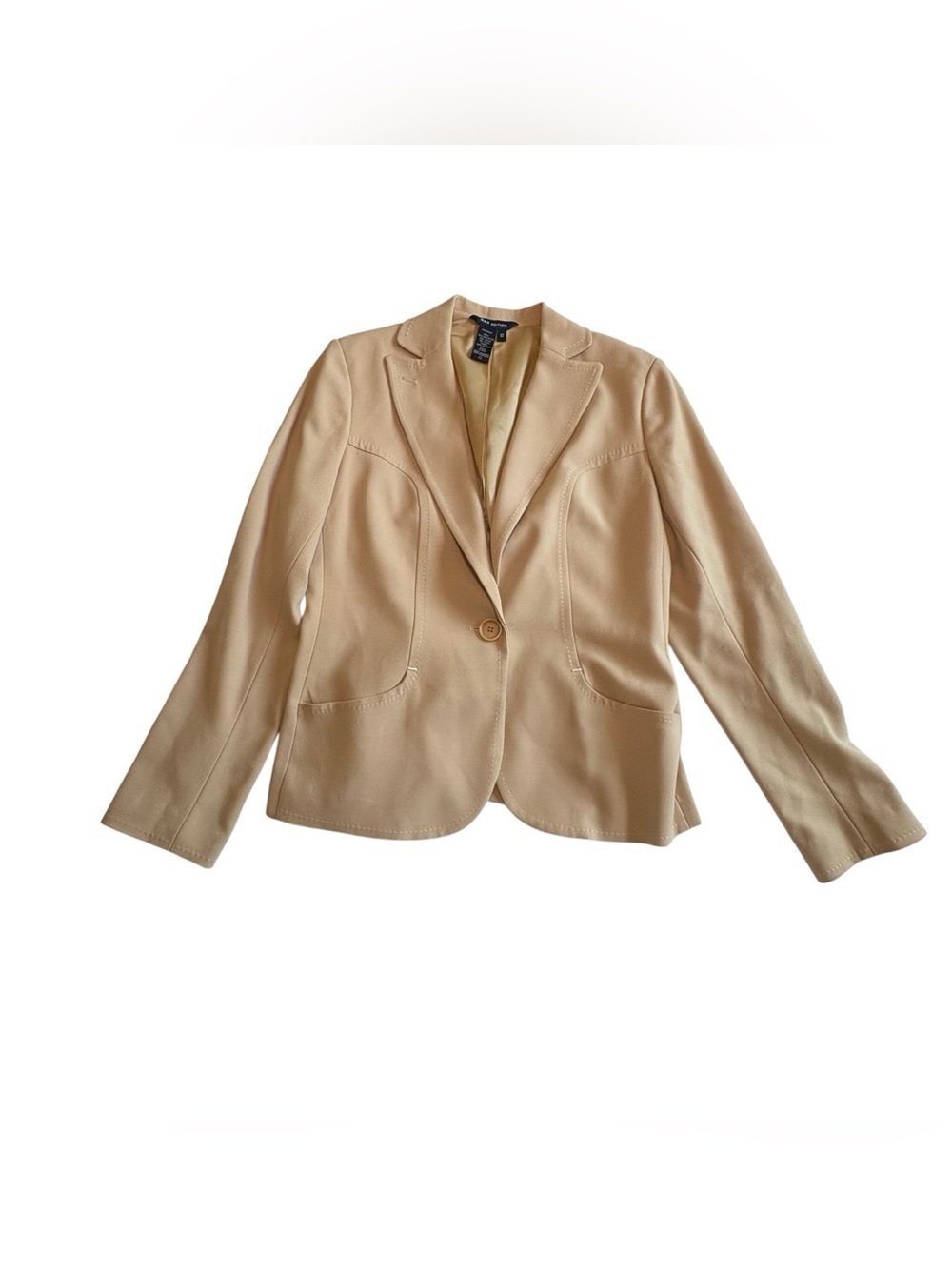 Max Edition Light Beige Single-Button Tailored Blazer